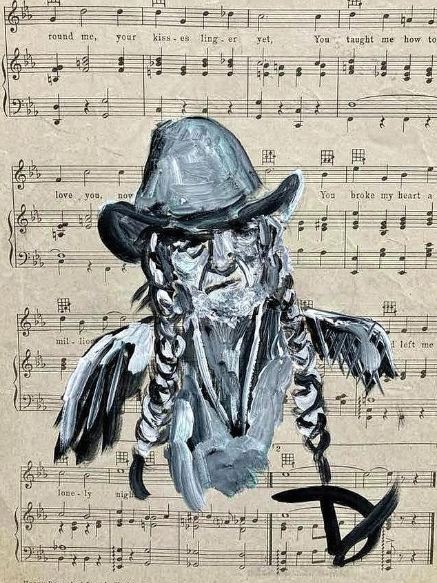 Willie Nelson Painting - The Masters of Graffiti - Willie Nelson by Debora Lewis