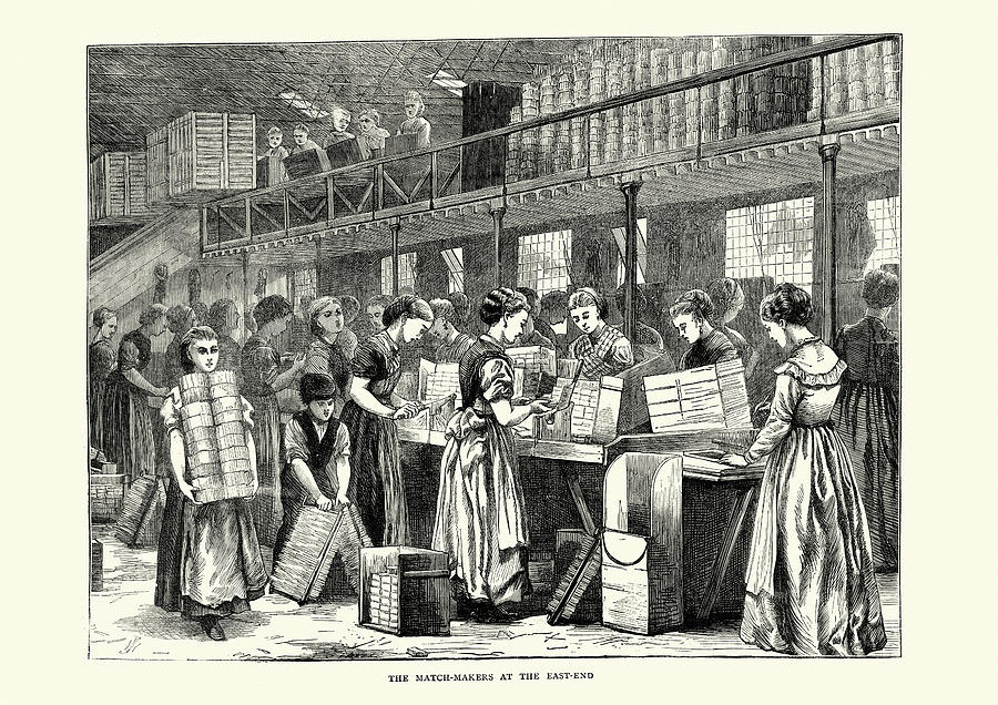 The Match Makers at the East End, London, 1871 Drawing by Duncan1890