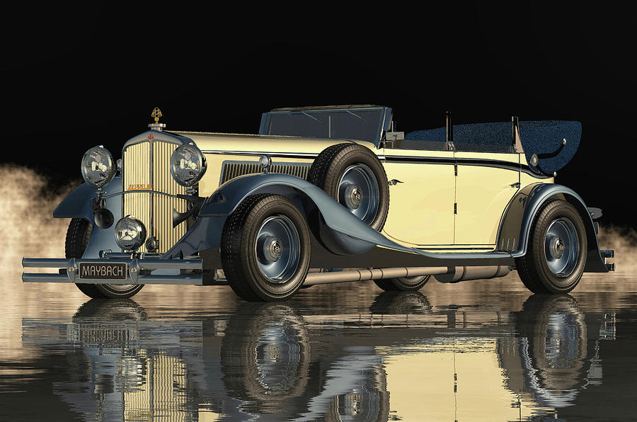 The Maybach DS8 Zeppelin 1935 is the luxury car Digital Art by Jan Keteleer