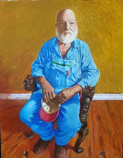Portrait Painting - The Mechanic by Herschel Pollard