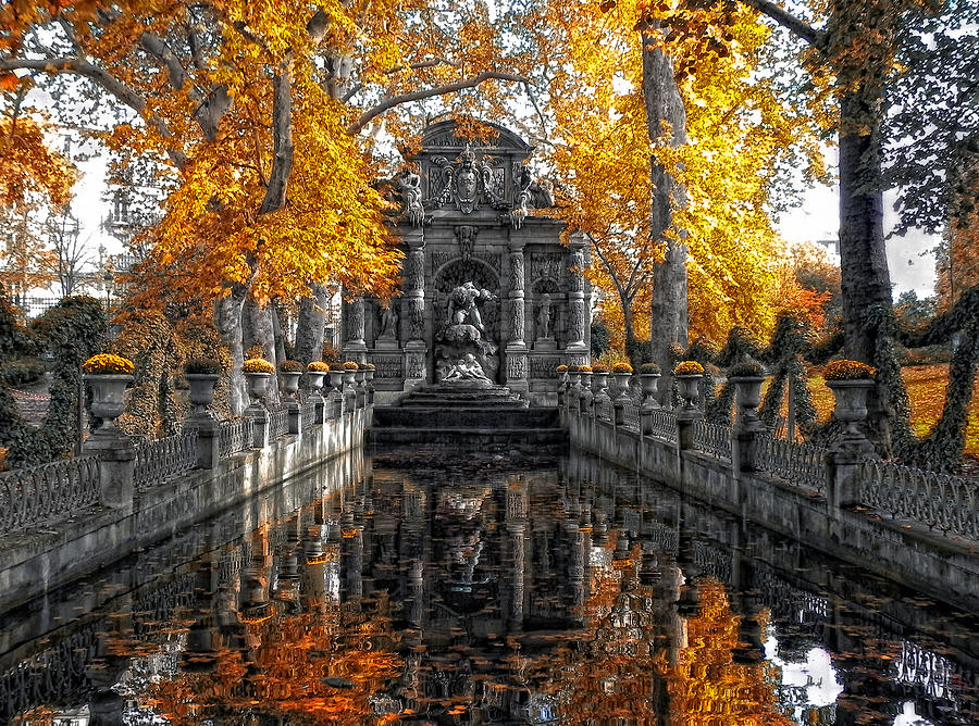 Architecture Photograph - The Medici Fountain in Paris by Joachim G Pinkawa