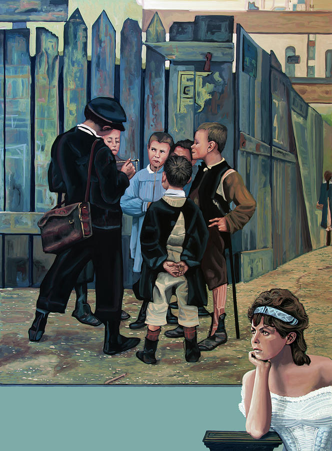 The Meeting of Marie Bashkirtseff Painting Painting by Paul Meijering