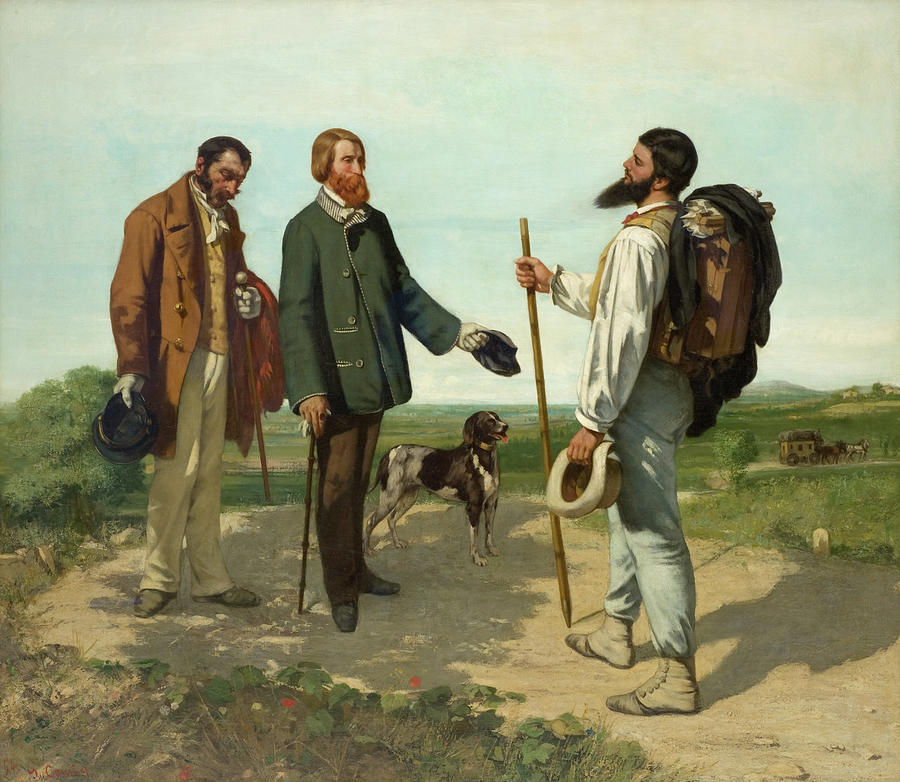 The Meeting or Bonjour, Monsieur Courbet, 1854 Painting by Gustave Courbet