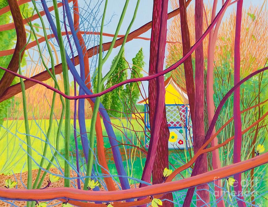 Tree Painting - The Memory House by Janet Darley