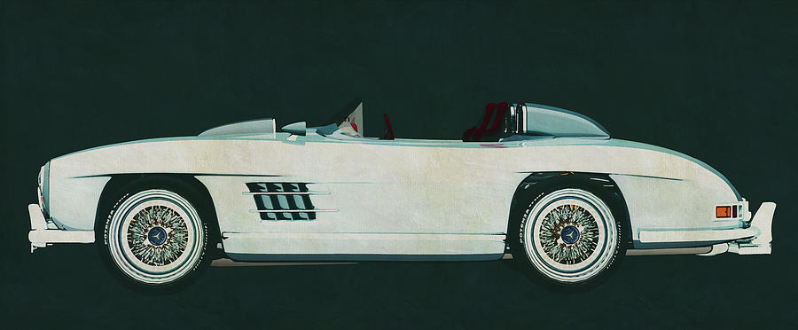 The Mercedes 300 SL Daytona Concept Roadster a dream version of  Painting by Jan Keteleer