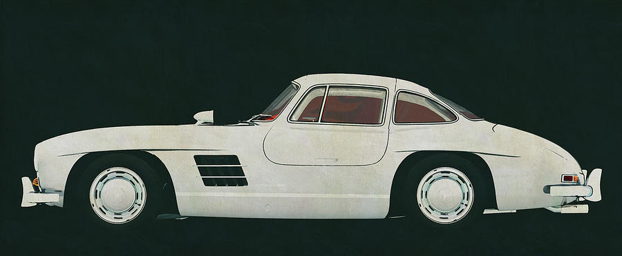 The Mercedes 300 SL Gullwings the most legendary and rarest Merc Painting by Jan Keteleer
