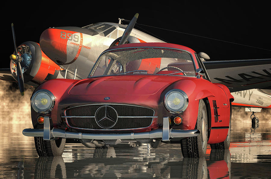 The Mercedes 300 SL - The Most Trusted Classic Car Digital Art by Jan Keteleer