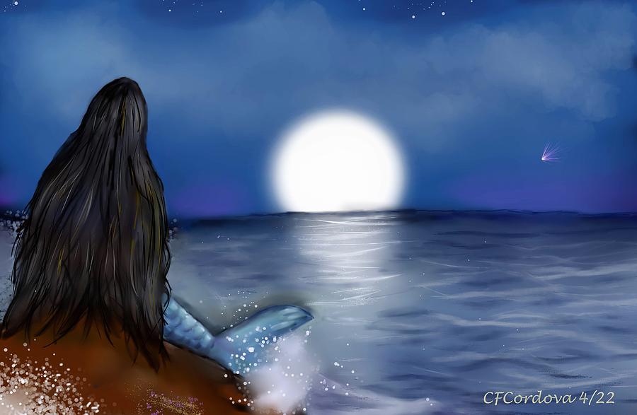 The Mermaid- A Spiritual Vision Digital Art by Carmen Cordova