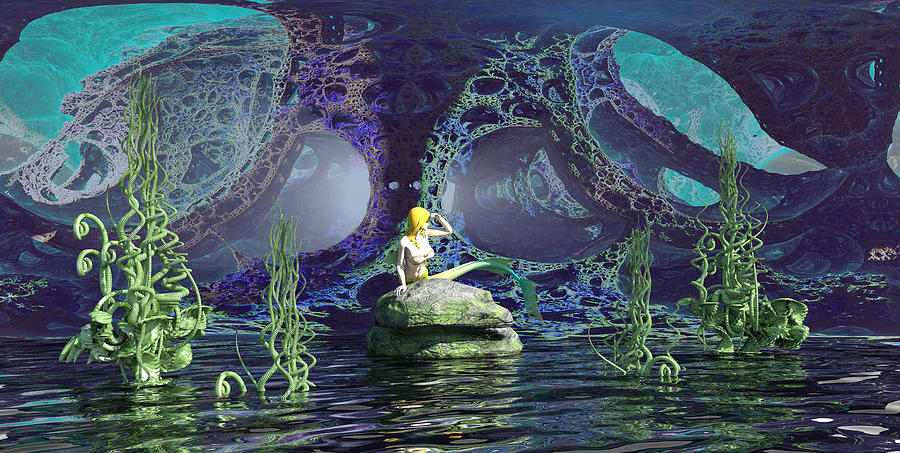 The Mermaid Cave Digital Art by Richard Hopkinson