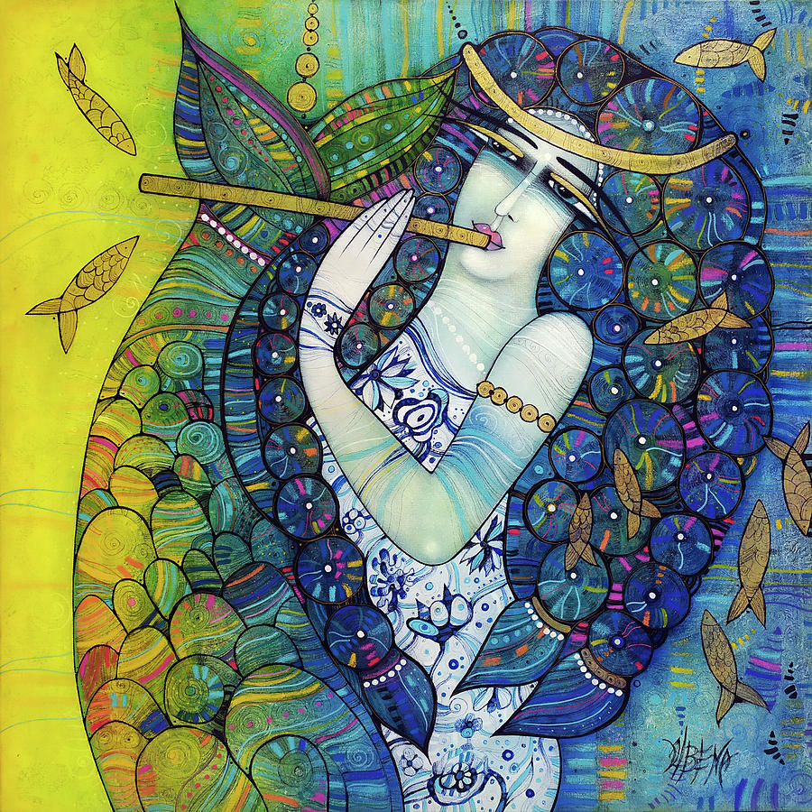 The mermaid from PORTO Painting by Albena Vatcheva