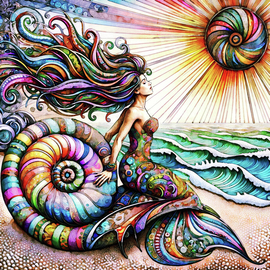 The Mermaid Digital Art by Peggy Collins The Mermaid Digital Art by Peggy Collins