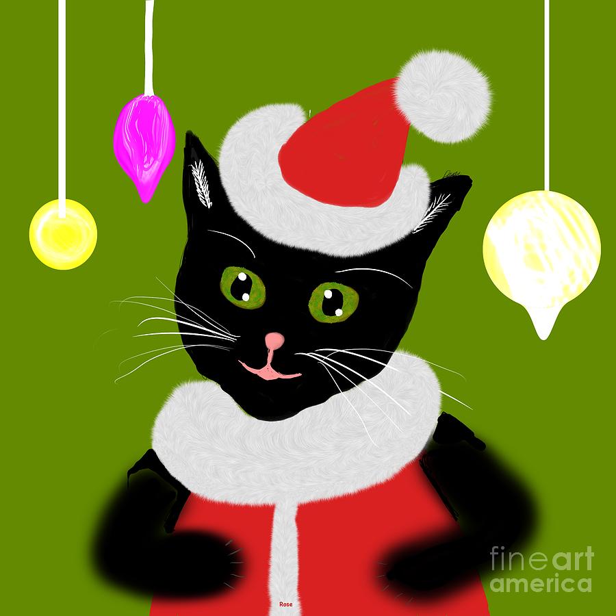 The merry cat Digital Art by Elaine Hayward