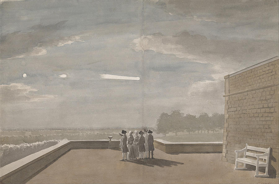 The Meteor of August 18 1783 as seen from the East Angle of the North Terrace Windsor Castle Photograph by Paul Fearn