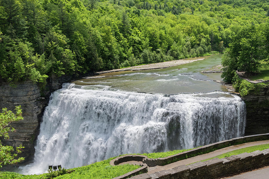The Middle Falls At Letchworth State Park Photograph by Jim Vallee