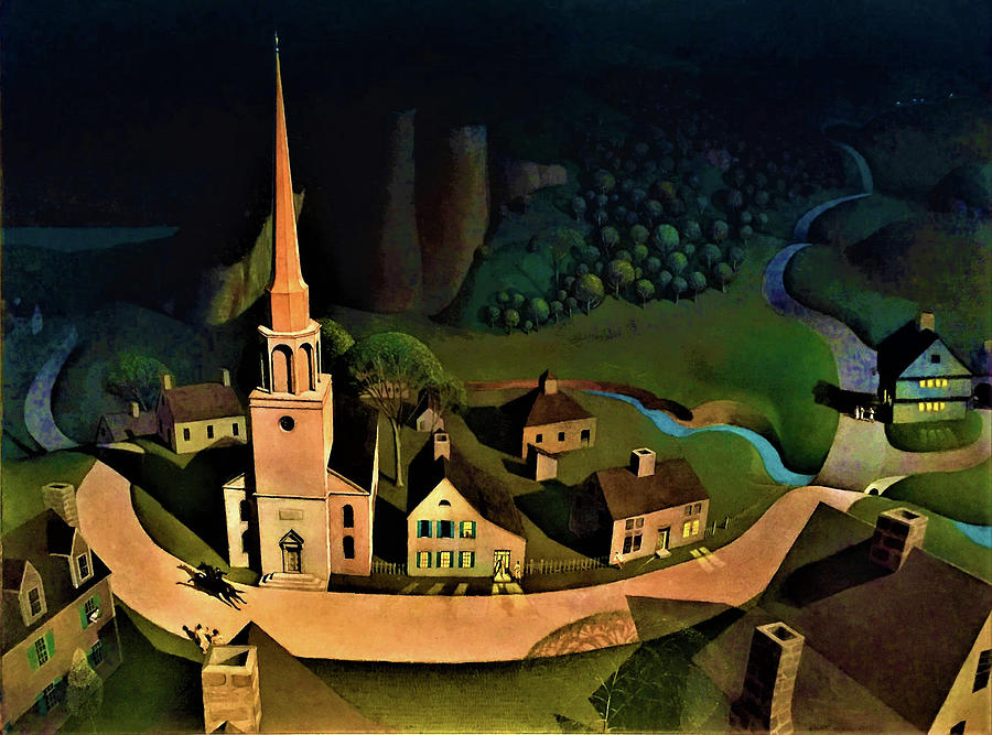 The Midnight Ride of Paul Revere - Digital Remastered Edition Painting by Grant DeVolson Wood