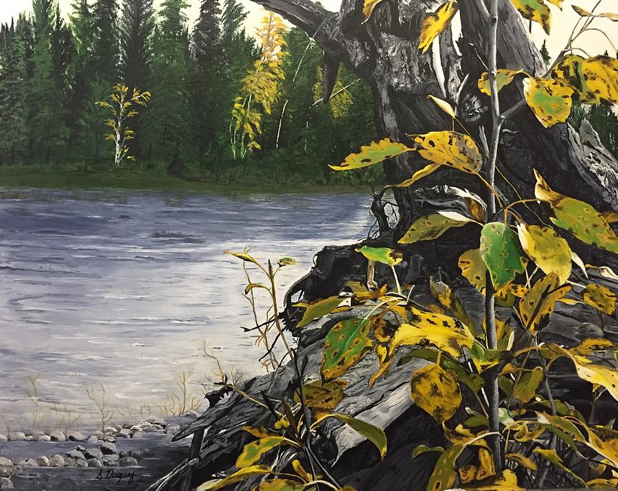 The Mighty Athabasca River Painting by Sharon Duguay