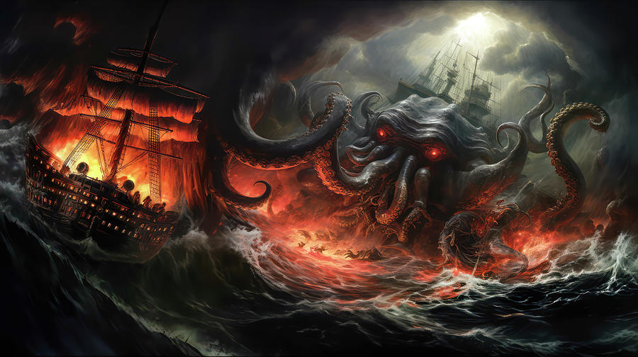 The mighty Kraken Digital Art by Laura Jelenkovich - Fine Art America