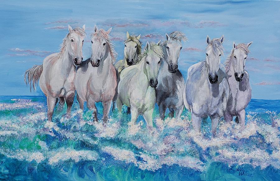 The Mighty Seven, End of the Rainbow Painting by Leslie Hoops-Wallace