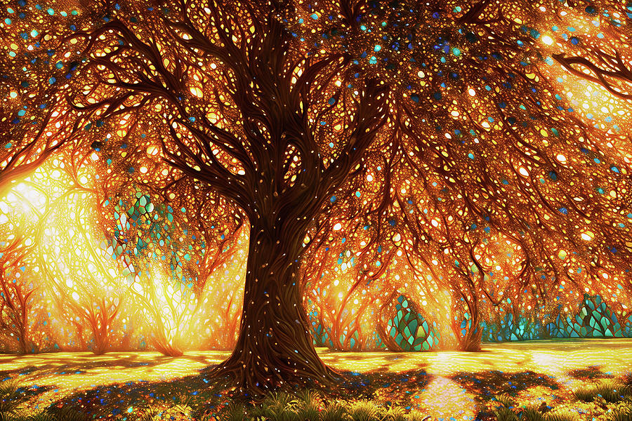 The Mighty Tree Digital Art by Peggy Collins