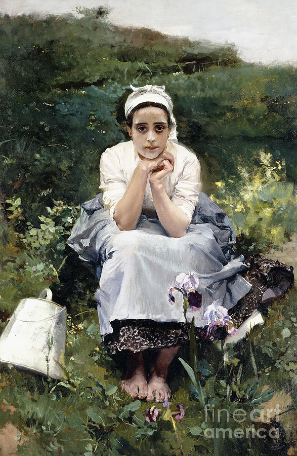 The Milkmaid, circa 1890  Painting by Joaquin Sorolla y Bastida