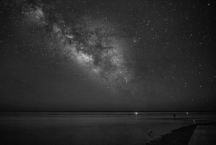 The Milky Way Over Core Sound Along the Crystal Coast Photograph by Bob Decker