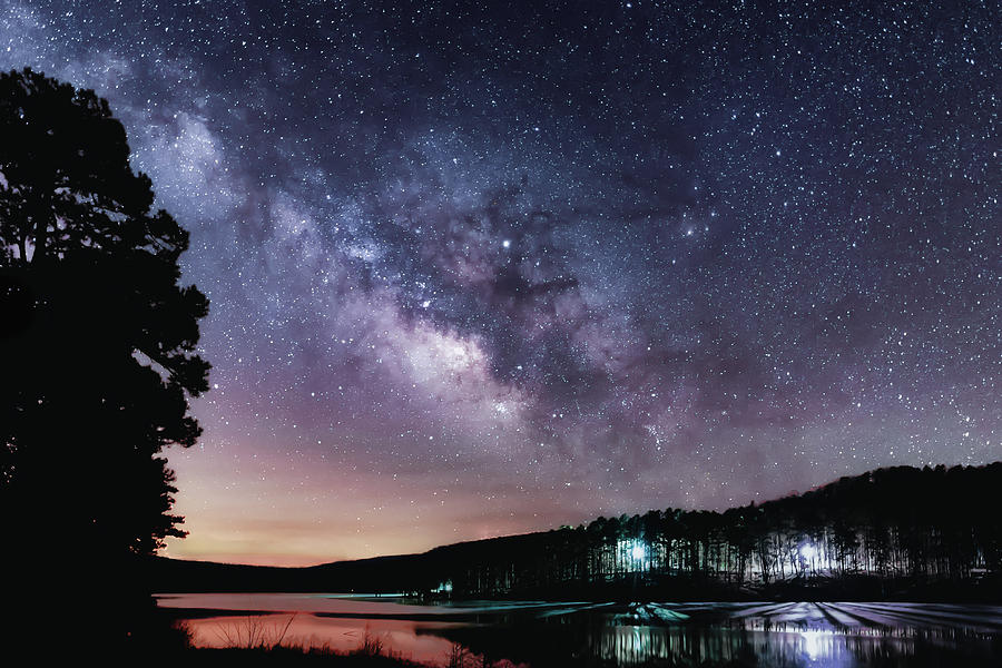 The Milky Way Over Cove Lake Photograph by James Barber
