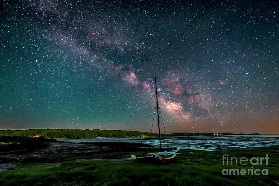 Georgetown University Photograph - The Milky Way over Sagadahoc Bay by Patrick Fennell