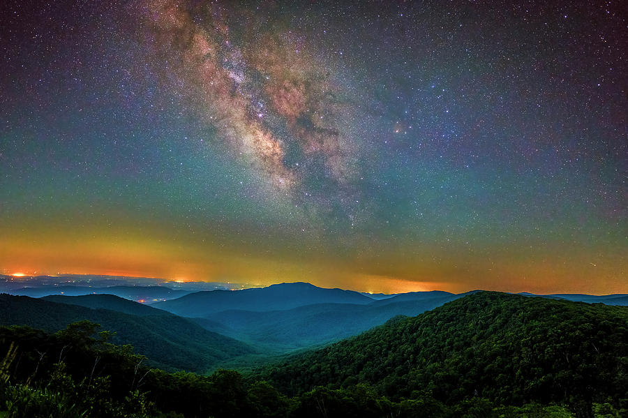 Shenandoah National Park Photograph - The Milky Way Over Shenandoah by Mark Papke