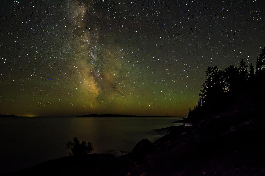 The Milky Way With Airglow Photograph