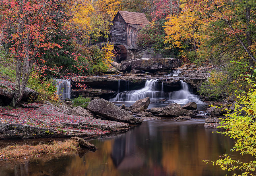 The Mill at Glade Creek, Autumn Photograph by Arthur Oleary