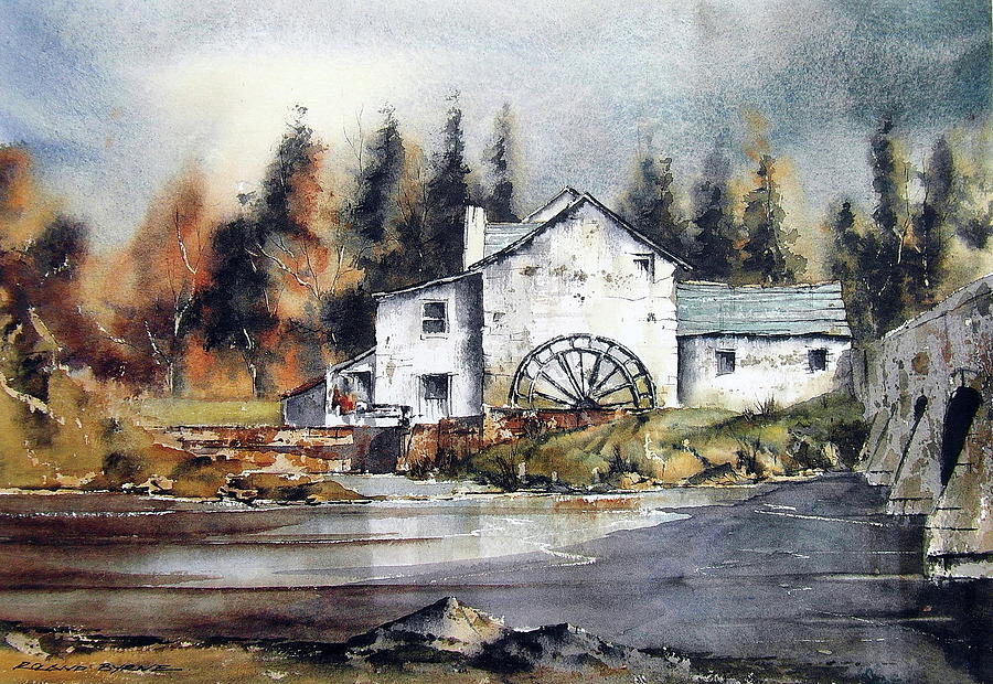 The Mill at Rathvilly, Co. Carlow Painting by Val Byrne