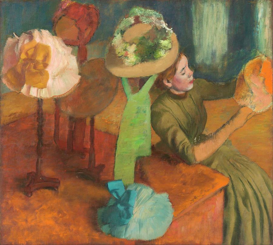 The Millinery Shop. Date/Period 1879/86. Painting. Oil on canvas Oil on canvas. Painting by Edgar Degas The Millinery Shop. Date/Period 1879/86. Painting. Oil on canvas Oil on canvas. Painting by Edgar Degas