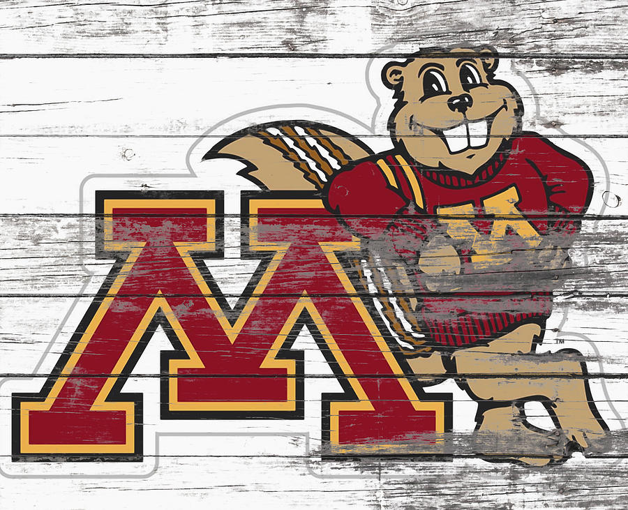 Tom Brady Mixed Media - The Minnesota Golden Gophers by Brian Reaves