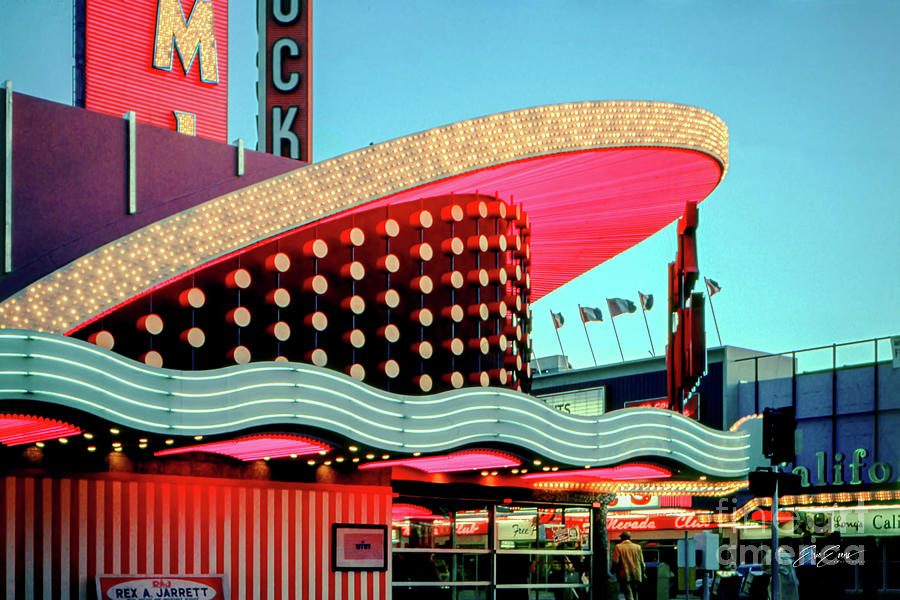 Las Vegas Photograph - The Mint Casino Main Entrance Side View at Dusk  by Aloha Art