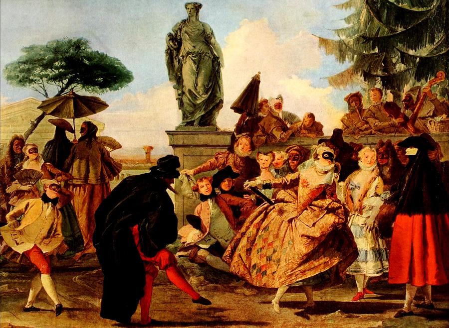 The Minuet Painting by Giovanni Battista Tiepolo