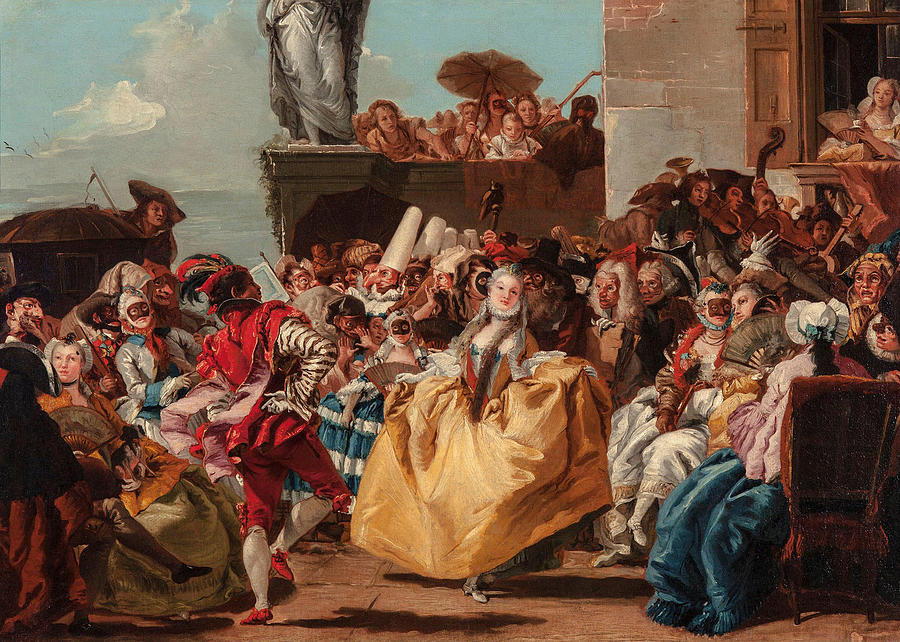 The Minuet Painting by Tiepolo Giovanni Domenico or Studio of - Pixels