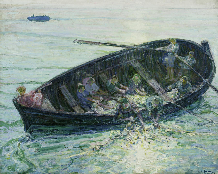 Henry Ossawa Tanner Painting - The Miraculous Haul of Fishes by Henry Ossawa Tanner