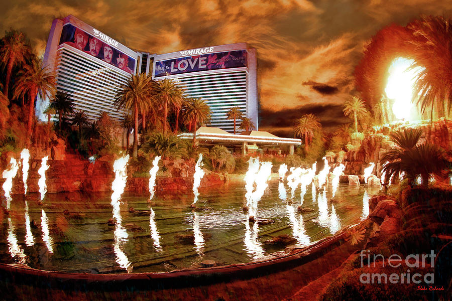 The Mirage Fire Display Las Vegas Photograph by Blake Richards