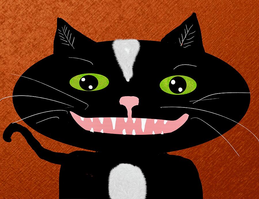 The mischievous cat Digital Art by Elaine Hayward
