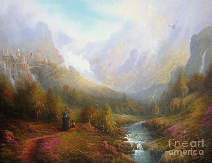 The Hobbit Painting - The Misty Mountains by Joe Gilronan