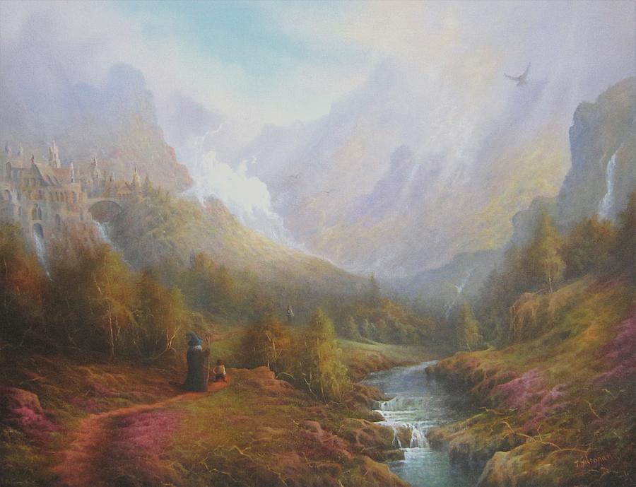 The Misty Mountains Lord Of The Rings Inspired Artwork From The Magical Realm Painting By Ray Gilronan