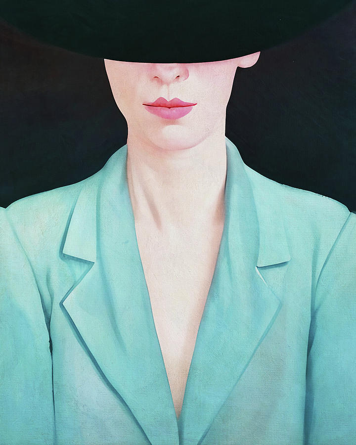 The model with the overcoat and black hat. Digital Art by Jan Keteleer
