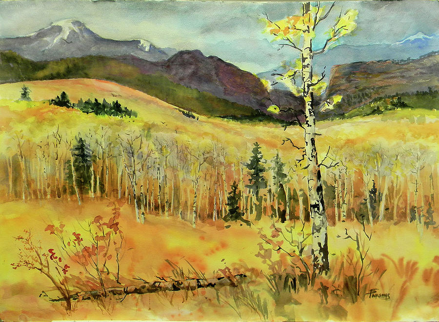 The Molten Golden Hills Painting by Sheila Parsons