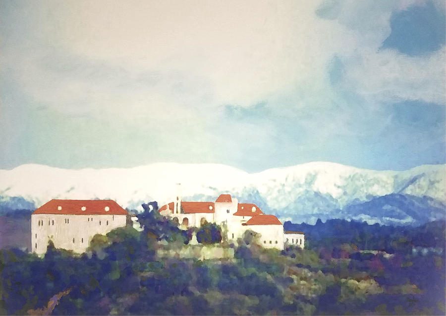 The Monastery at Al Moukhalas Painting by Joe Dagher