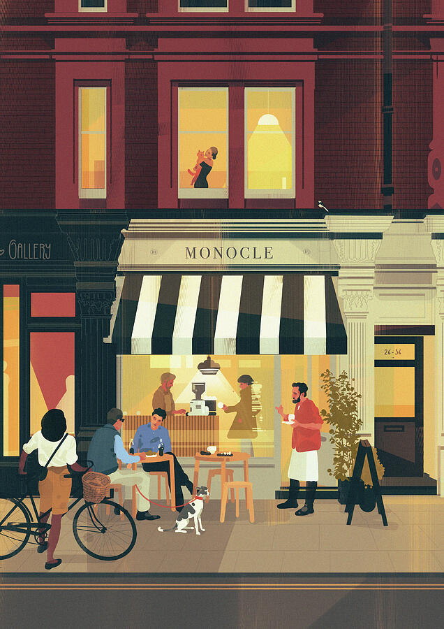 The Monocle Cafe Digital Art by Darya Shnykina The Monocle Cafe Digital Art by Darya Shnykina
