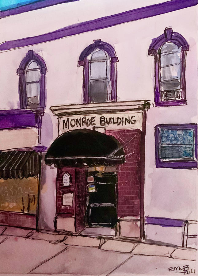 The Monroe Building Mixed Media by Eileen Backman
