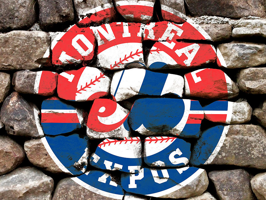 The Montreal Expos Rock Wall Mixed Media by Brian Reaves