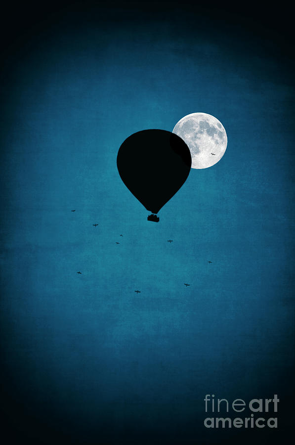 The Moon and the Balloon Photograph by David Lichtneker