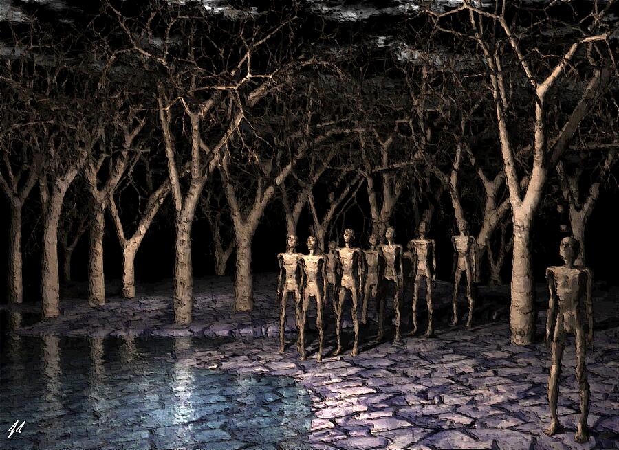Tree Digital Art - The Moongazers by John Alexander