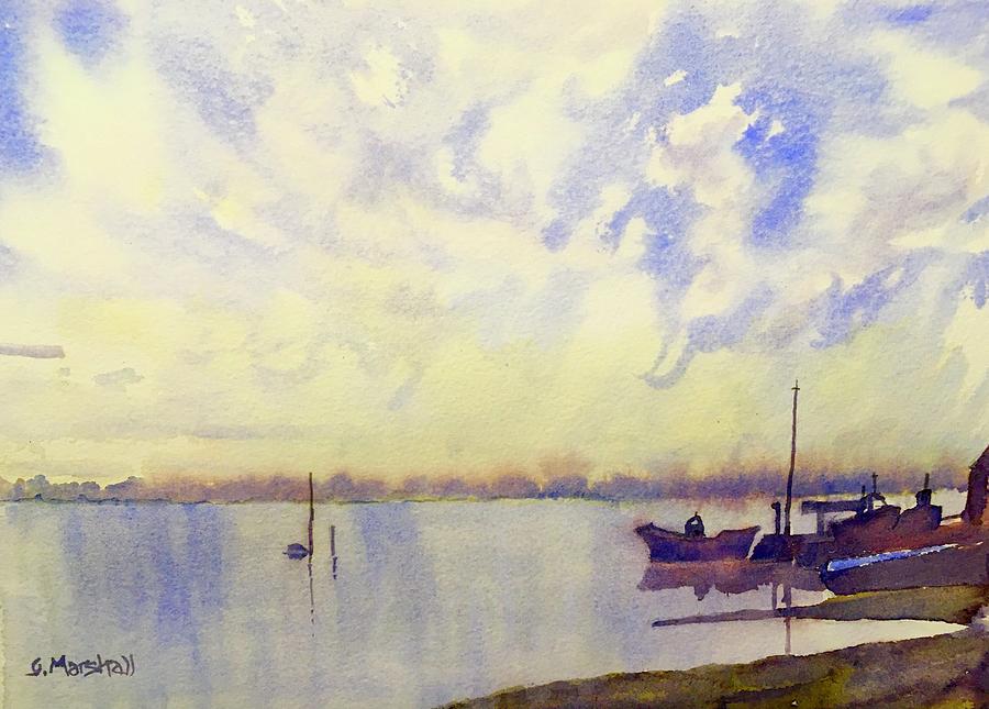 The Mooring, Hornsea Mere Painting by Glenn Marshall The Mooring, Hornsea Mere Painting by Glenn Marshall